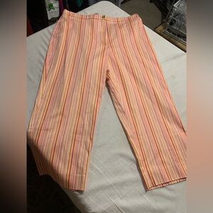 Coldwater Creek Pink and Orange Striped Pants